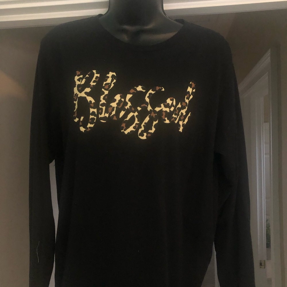 BLESSED LEOPARD LONG SLEEVE TEE